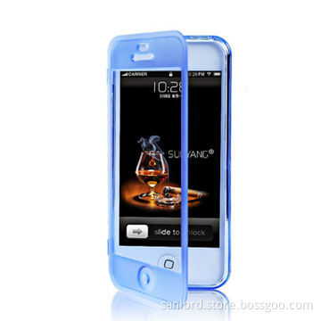 TPU Cases for iPhone, with Flip Cover and Dust-proof Plugs